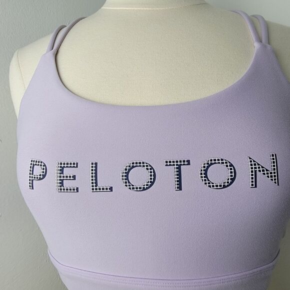 Peloton Cadent Strappy Elevate Lilac Lavender Purple Sports Bra Size Large - Picture 3 of 11